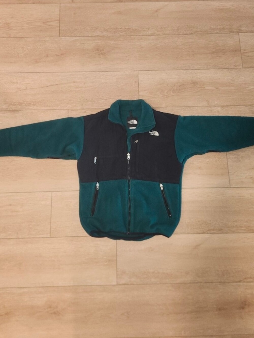 The North Face Teal and Black Kids Fleece Zip Jacket
